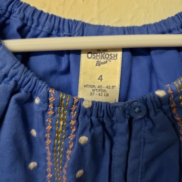 OshKosh blue floral shirt - Picture 4 of 4